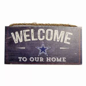 NFL Welcome To Our Home Dallas Cowboys Wood Sign 12" x 6"